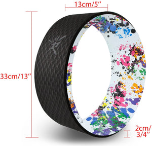 Yoga Wheel - Strongest Most Comfortable Dharma Yoga Prop Wheel for Yoga Poses, Perfect Roller for Stretching, Increasing Flexibility